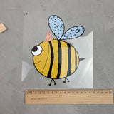 großes Bügelbild - Hummelgetummel/Partyhut