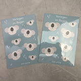 2er Stickerset - Verlegen im Regen