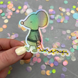 XXL Holo-Sticker - Mucksmäuschenstill