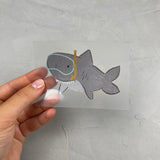 kleines Bügelbild - Hai-Society/Schnorchel