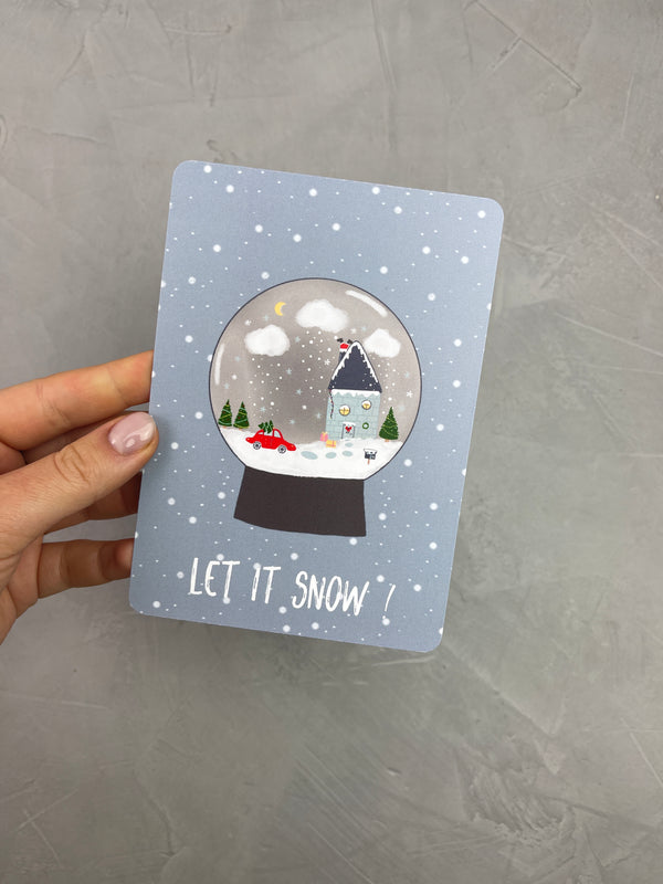 Postkarte - Let it snow
