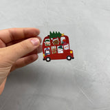 kleines Bügelbild - Santas Workshop