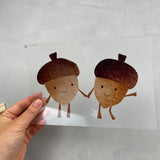 großes Bügelbild - Verknallt im Wald/Eicheln