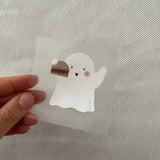 kleines Bügelbild - Gespenst mit Burger