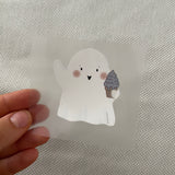 kleines Bügelbild - Gespenst mit Softeis