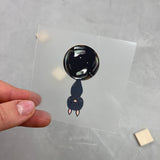 kleines Bügelbild - Graf Klaus von Fledermaus/hängend