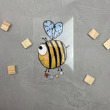 großes Bügelbild - Hummelgetummel (Girlande)