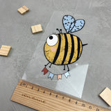 großes Bügelbild - Hummelgetummel (Girlande)