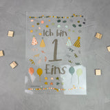 Geburtstagsbügelbild "1. Geburtstag"