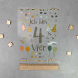 Geburtstagsbügelbild "4. Geburtstag"