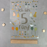 Geburtstagsbügelbild "5. Geburtstag"