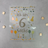 Geburtstagsbügelbild "6. Geburtstag"
