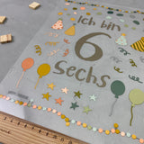 Geburtstagsbügelbild "6. Geburtstag"