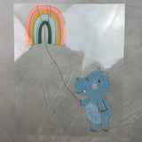 großes Bügelbild - Nilpferd/Ein Stück vom Glück