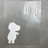 großes Bügelbild - Nilpferd/Ein Stück vom Glück