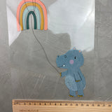 großes Bügelbild - Nilpferd/Ein Stück vom Glück