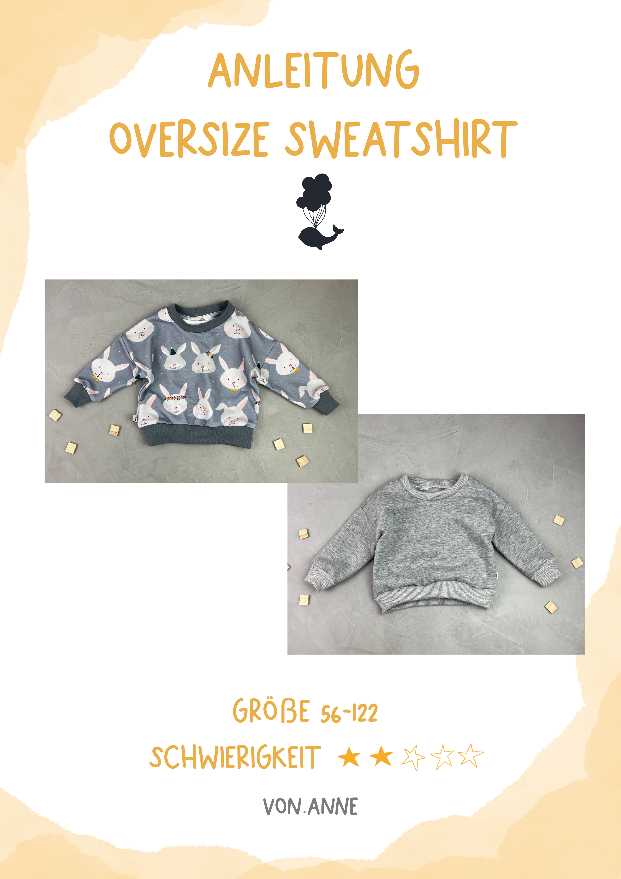 digitales Schnittmuster - Oversize Sweatshirt